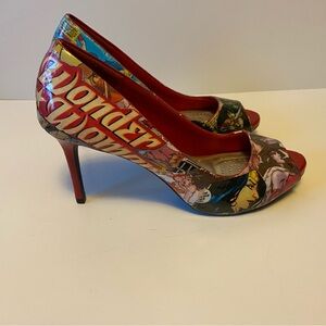 Wonder Woman Red Peep Toe Heel size 7.5